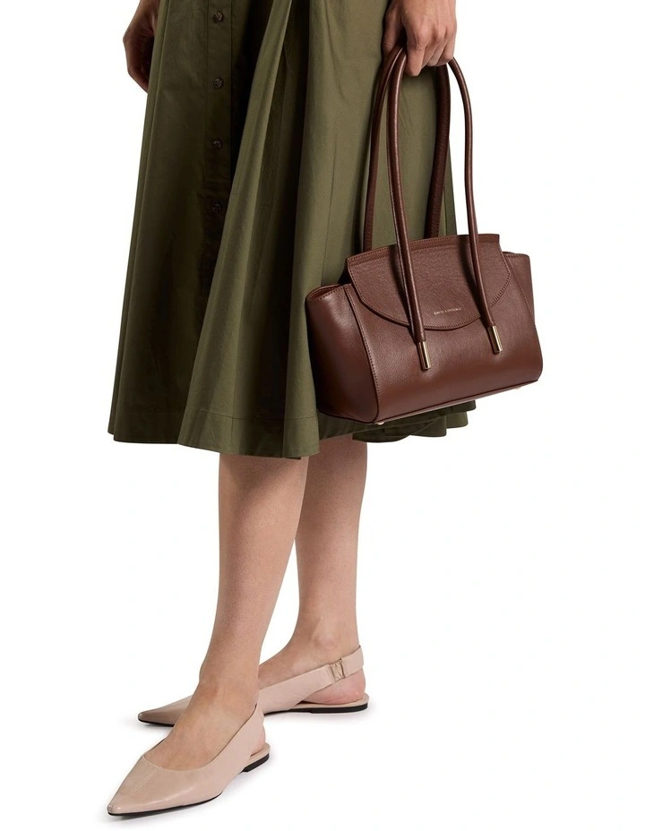 Velda Leather Shoulder Bag in Nutshell image 5