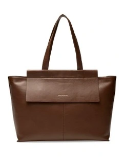 Zemira Leather Tote Bag in Nutshell