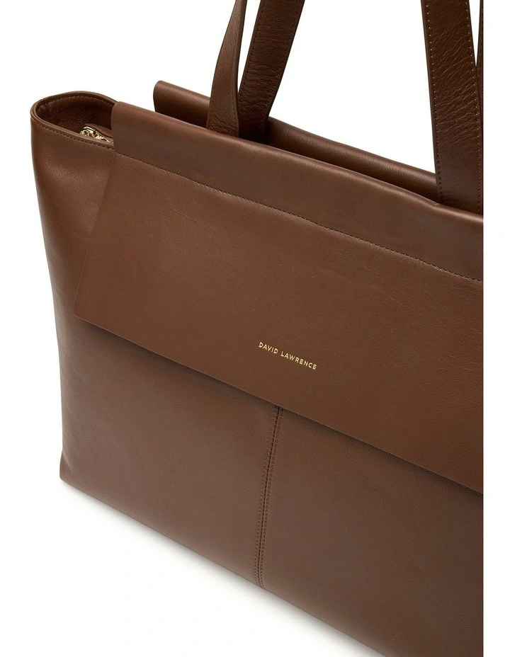 Zemira Leather Tote Bag in Nutshell image 3