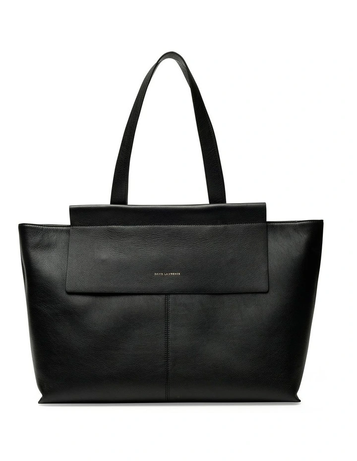Zemira Leather Tote Bag in Black image 1