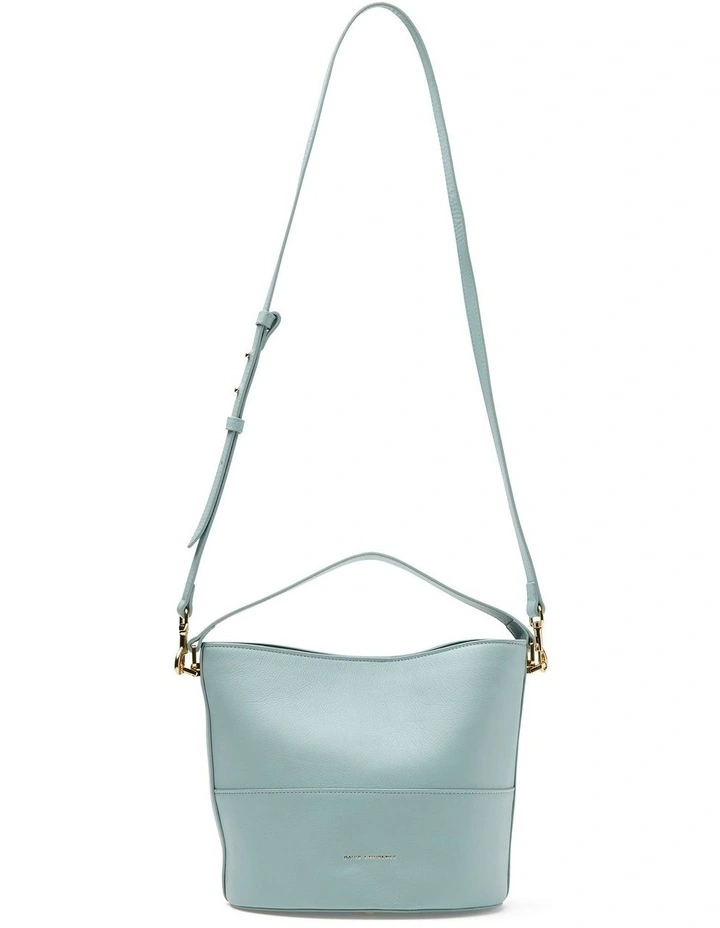 Helvetica Leather Bucket Bag in Cornflower Blue image 1