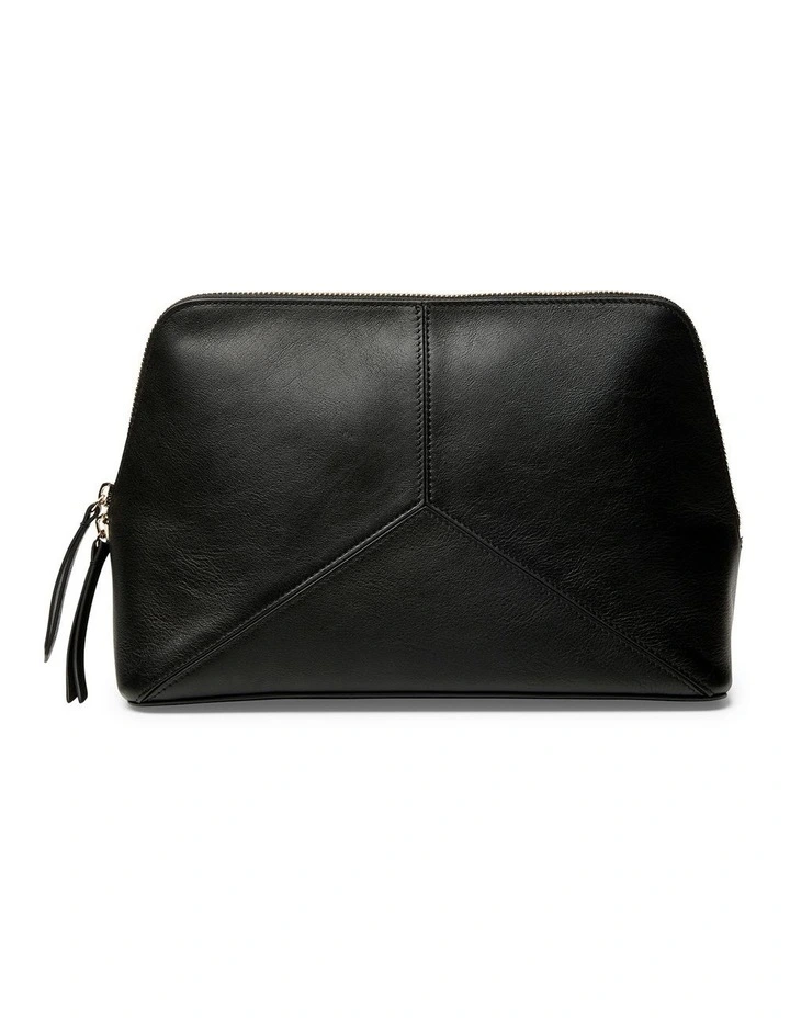 Frida Leather Travel Bag in Black image 2
