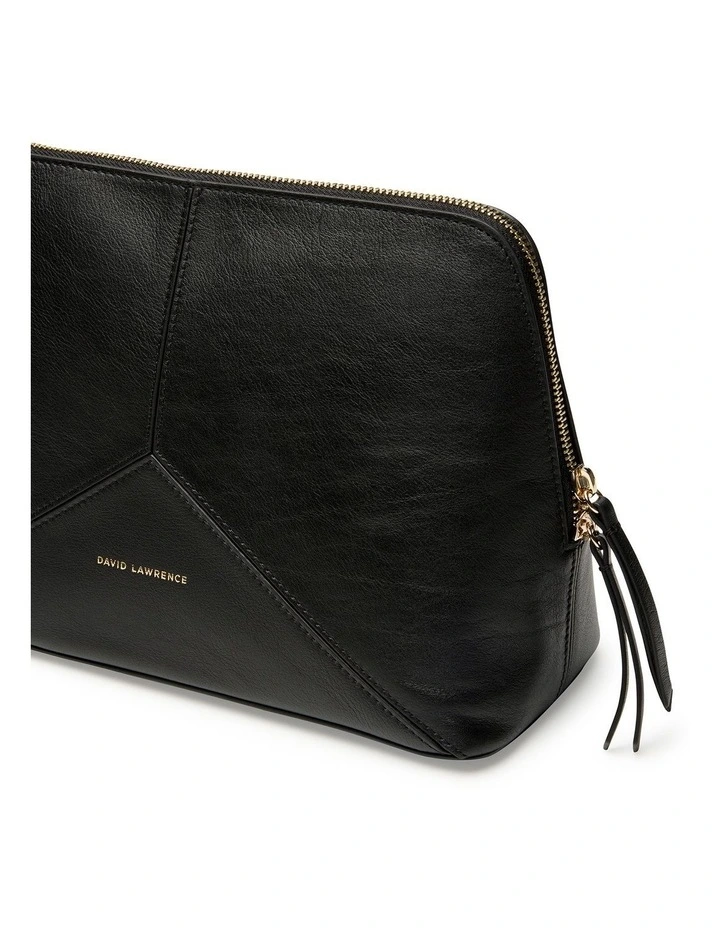 Frida Leather Travel Bag in Black image 4