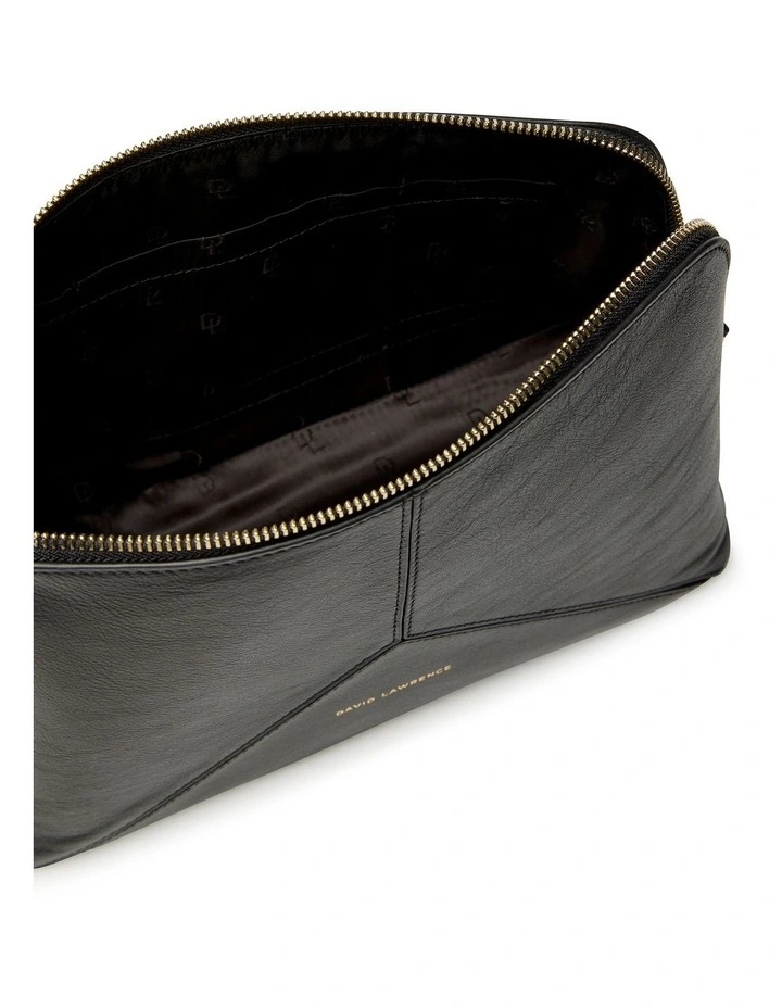Frida Leather Travel Bag in Black image 5