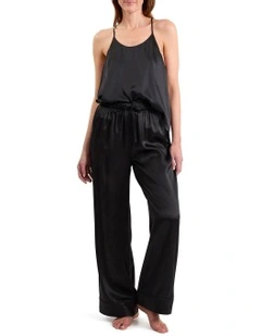 Cannes Silk Sleep Pant in Black