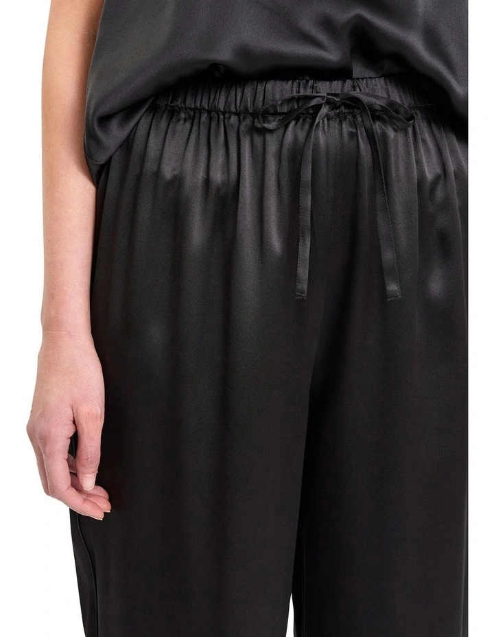 Cannes Silk Sleep Pant in Black image 3