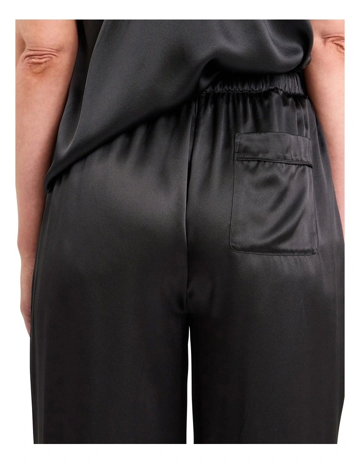 Cannes Silk Sleep Pant in Black image 4