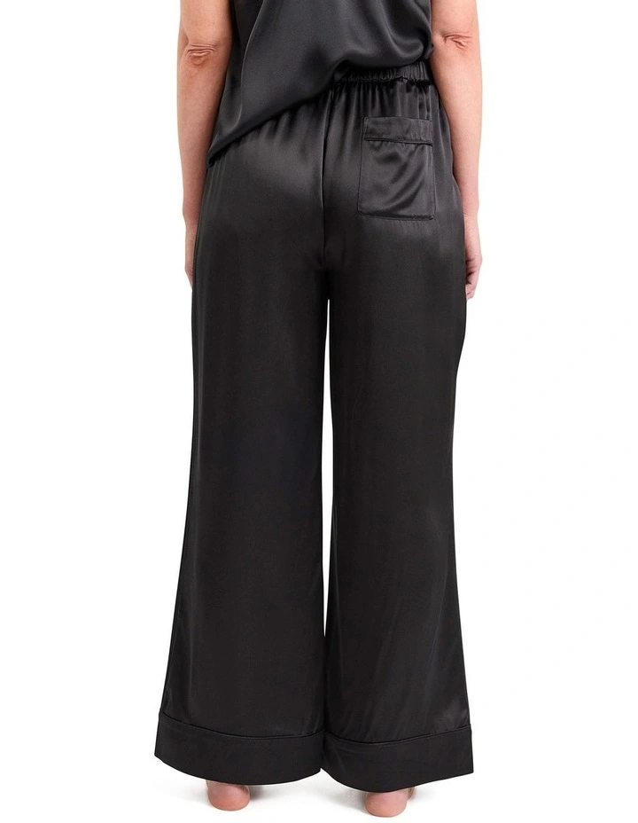 Cannes Silk Sleep Pant in Black image 4