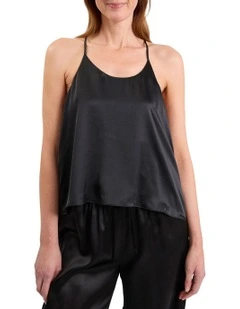 Cannes Silk Sleep Cami in Black