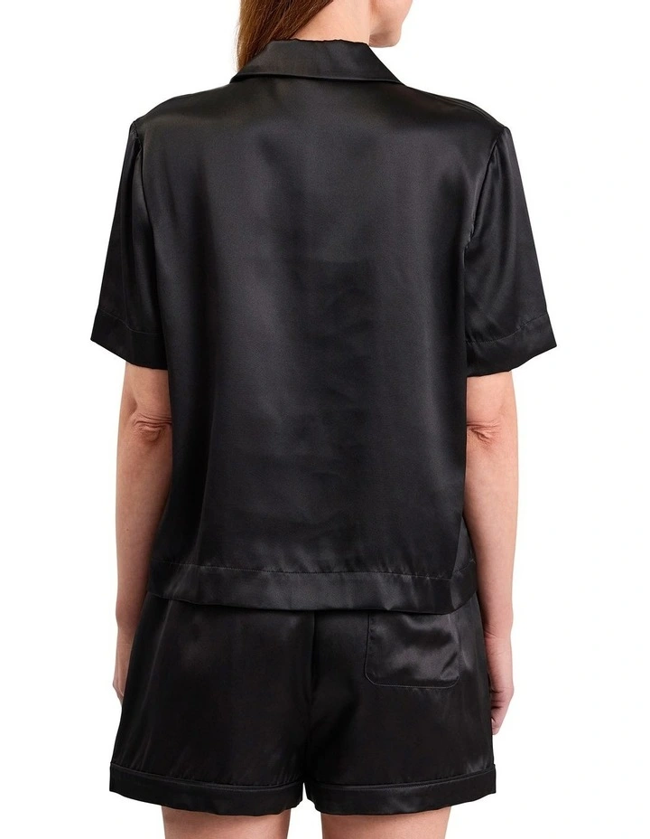 Cannes Silk Sleep Shirt in Black image 4