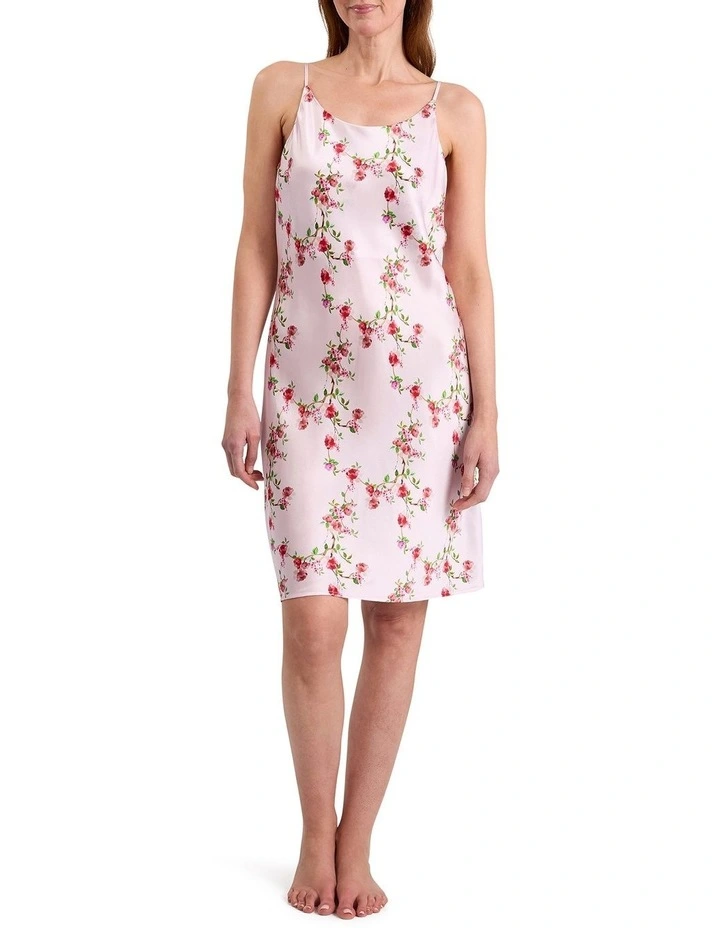 Posey Short Silk Sleep Dress in Peony Multi image 1