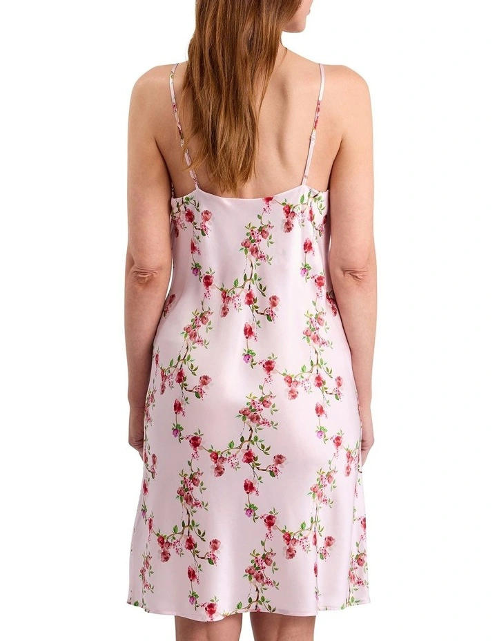 Posey Short Silk Sleep Dress in Peony Multi image 4