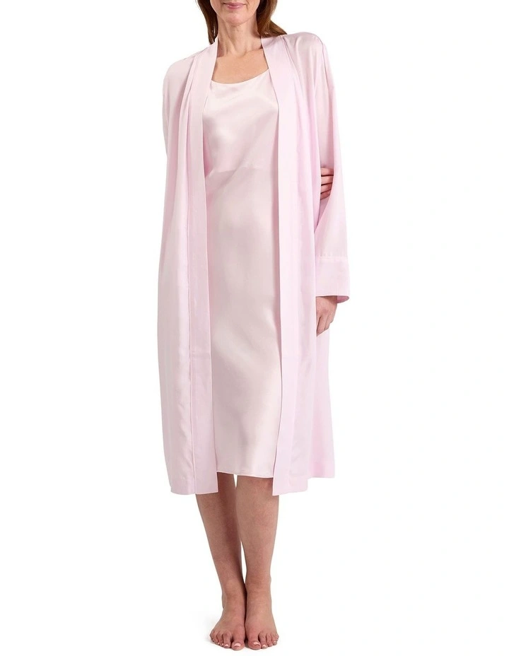 Lison Modal Sleep Robe in Peony Pink image 2