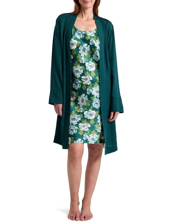 Lison Short Modal Sleep Robe in Emerald image 2