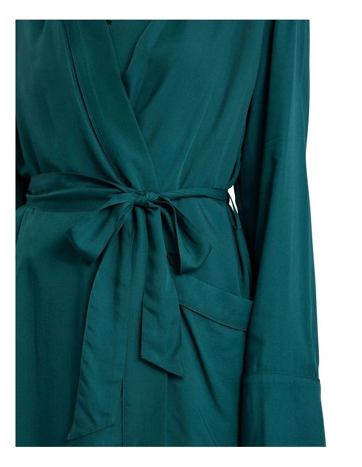 Lison Short Modal Sleep Robe in Emerald image 4