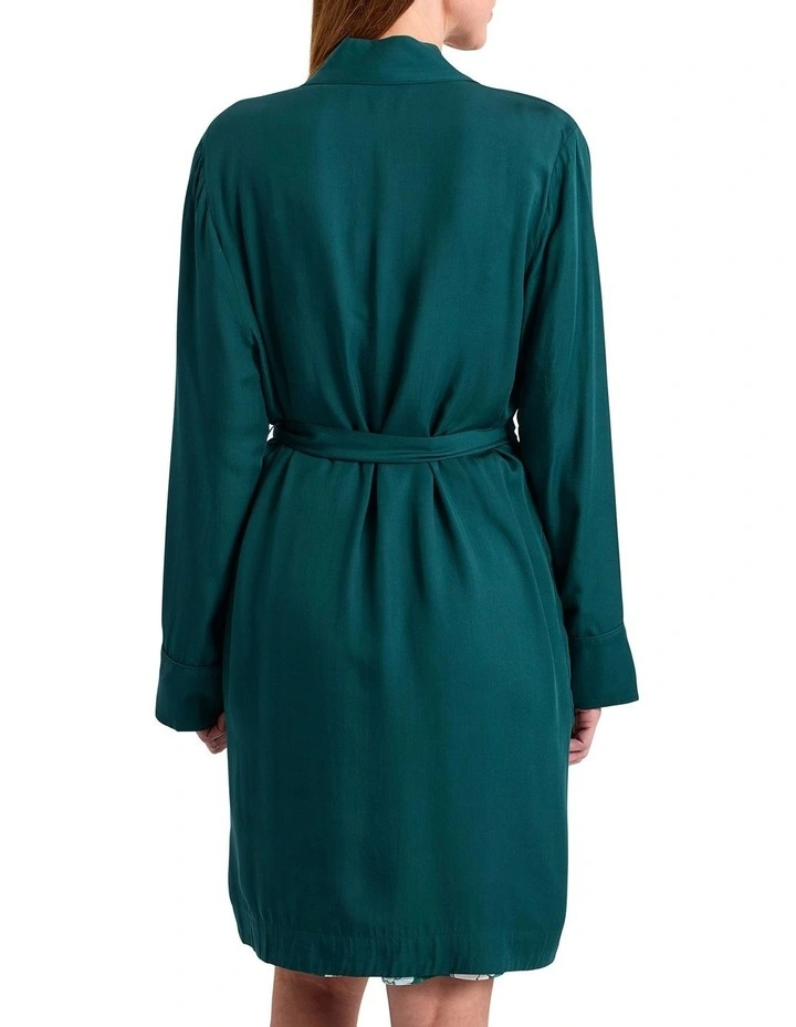 Lison Short Modal Sleep Robe in Emerald image 4