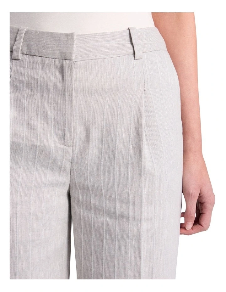 Ondina Linen Blend Pant in Grey Stripe image 3