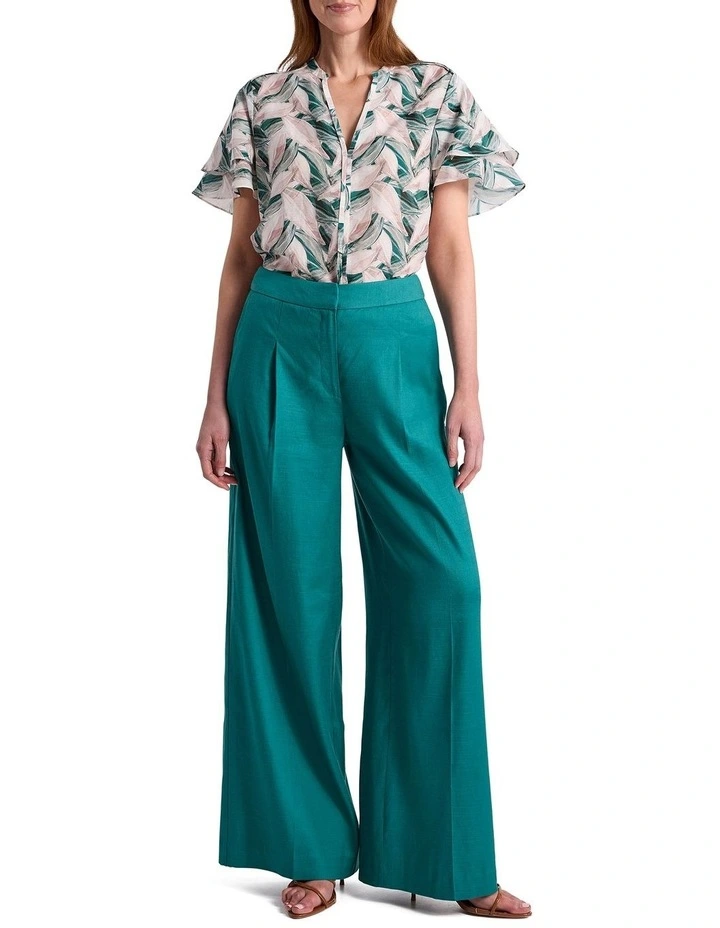 Rae Wide Leg Pant in Teal image 1