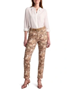Emmine Straight Leg Jeans in Leopard