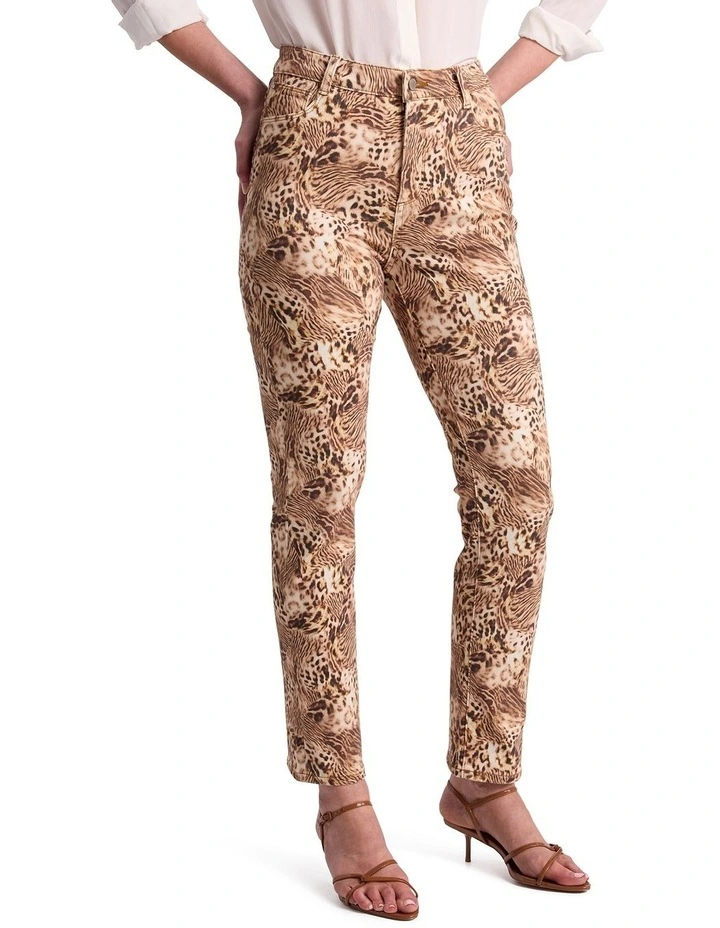 Emmine Straight Leg Jeans in Leopard image 2