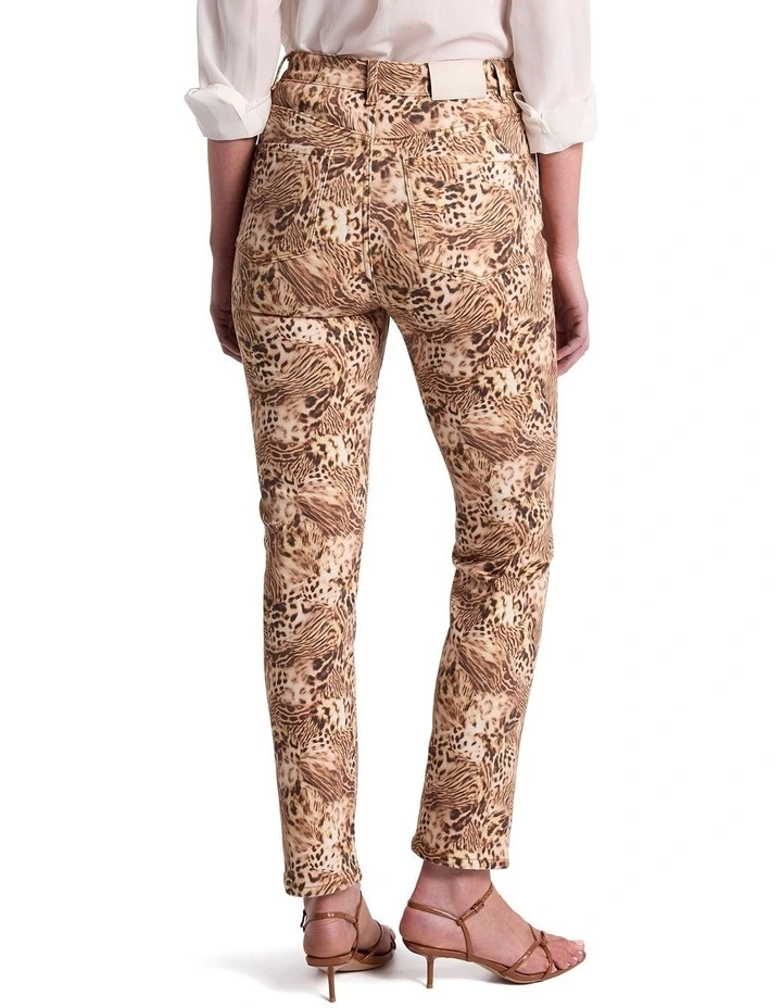 Emmine Straight Leg Jeans in Leopard image 4