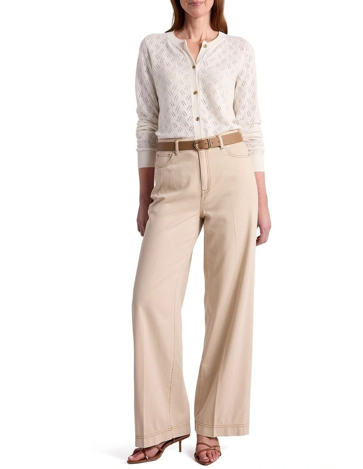 Tilda Wide Leg Jeans in Malt image 1