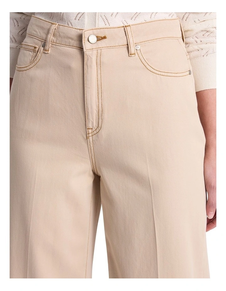Tilda Wide Leg Jeans in Malt image 3