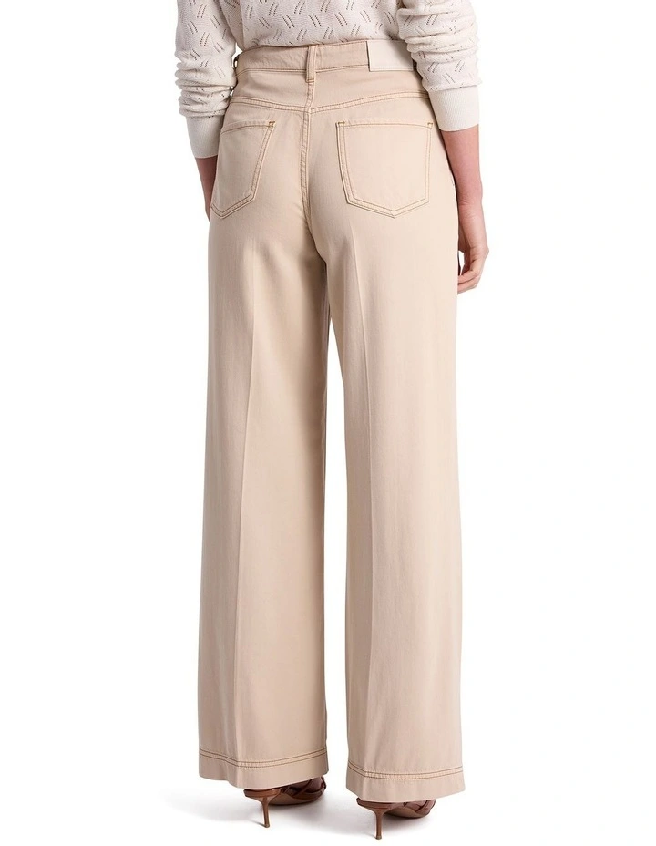 Tilda Wide Leg Jeans in Malt image 4