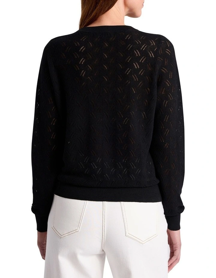 Elphaba Linen Cardigan in Black image 4