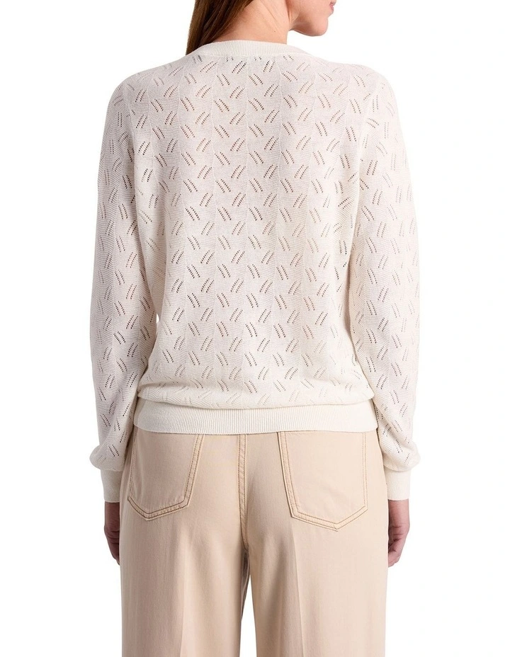 Elphaba Linen Cardigan in Ivory image 5