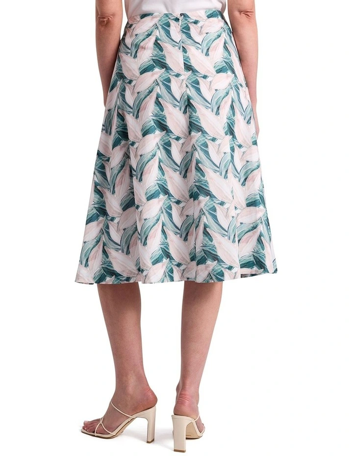 Cyrus Cotton Skirt in Green image 4