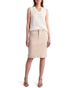 Marnie Denim Skirt in Malt