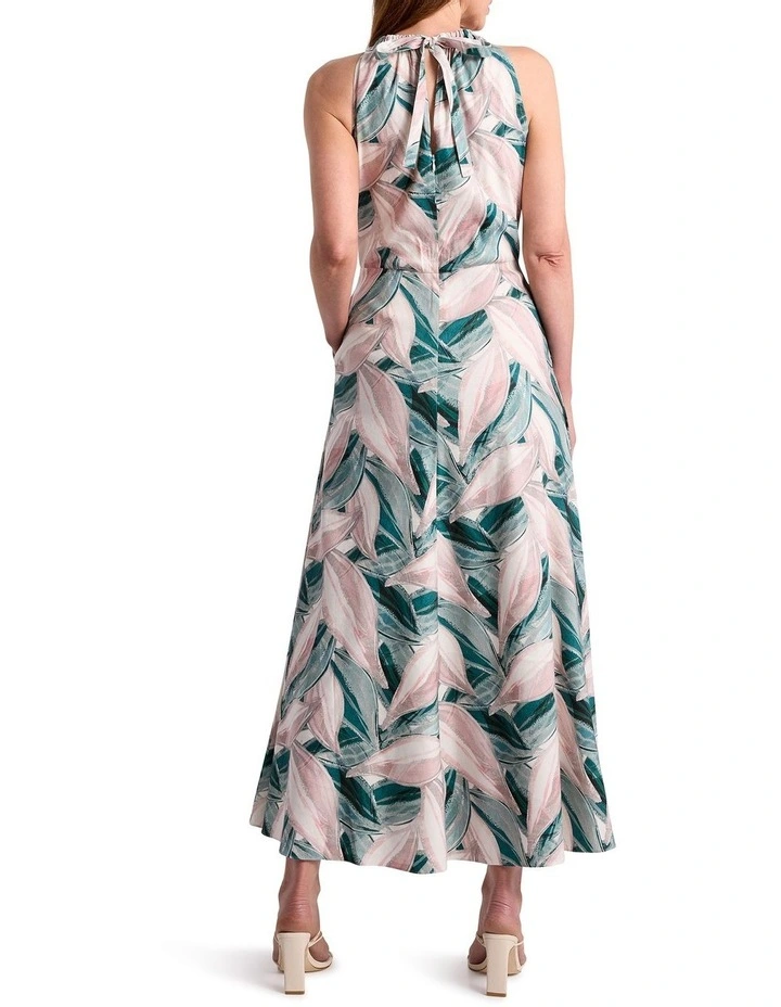 Cyrus Linen Blend Dress in Green Multi image 4