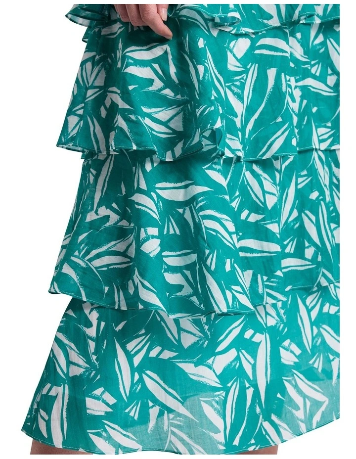 Cyrus Tiered Dress in Teal image 3