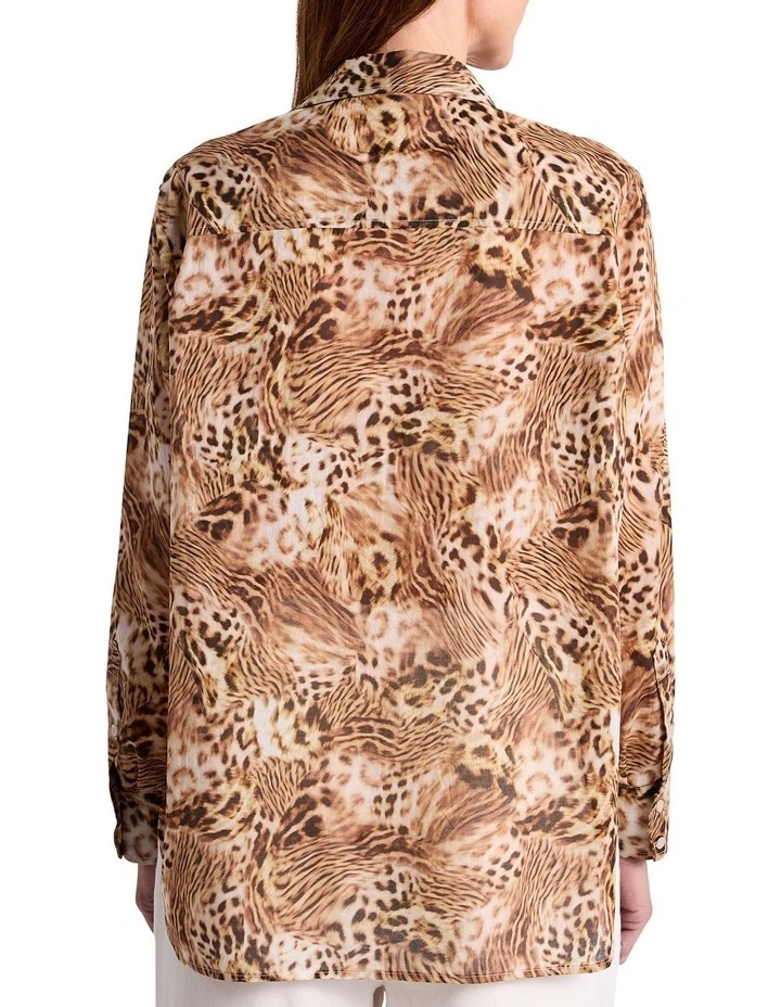 Emmine Cotton Shirt in Leopard image 4