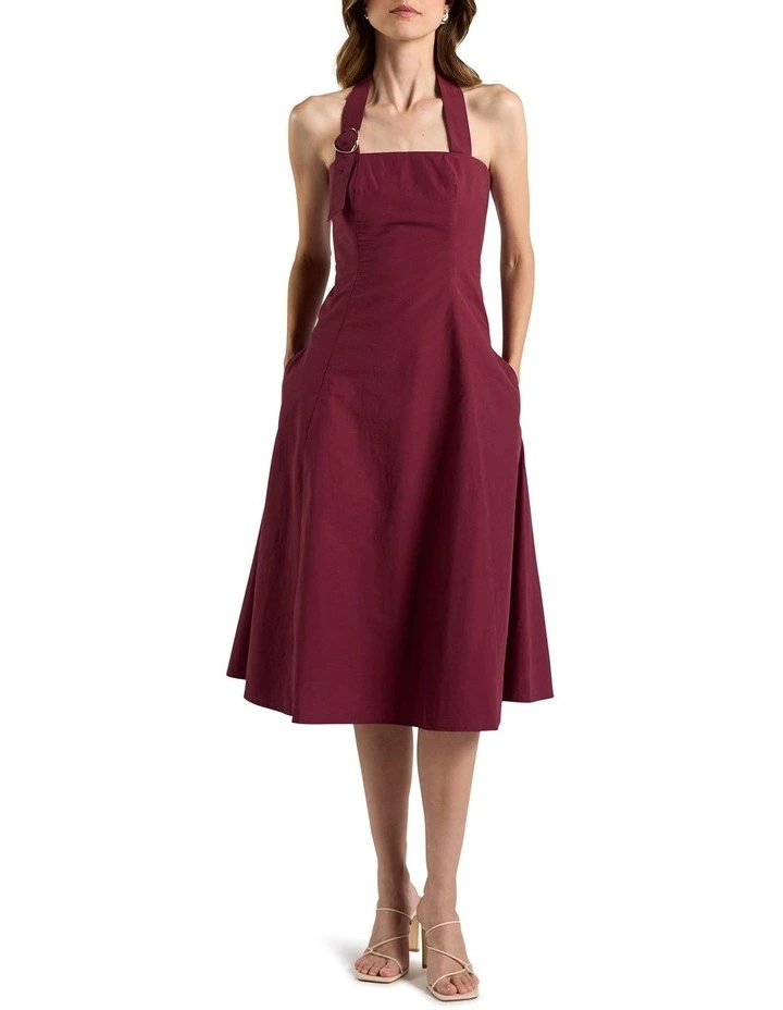 Romola Cotton Dress in Shiraz Red image 1