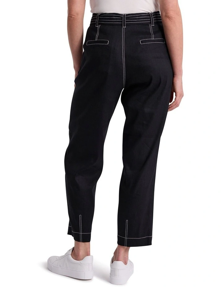 Danna Linen Blend Pant in Black image 4