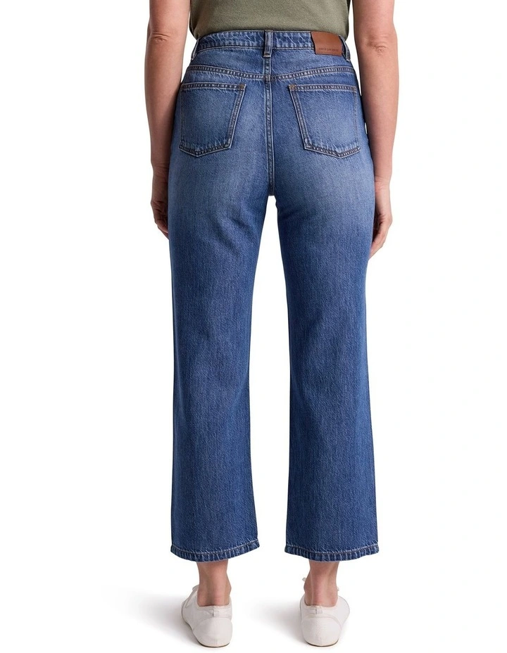 Goldie Crop Jean in Mid Wash image 4