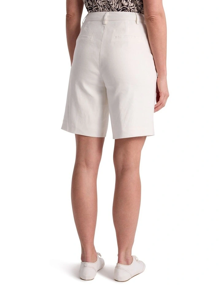Linnea Linen Blend Short in Ivory image 4