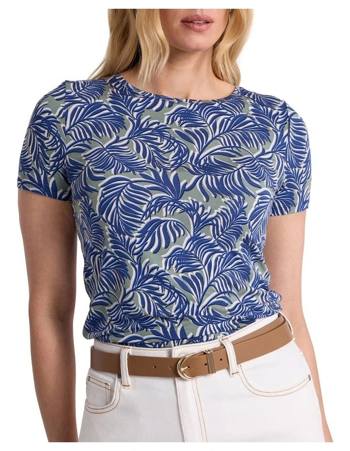 Fern Bamboo Tee in Green Multi image 1