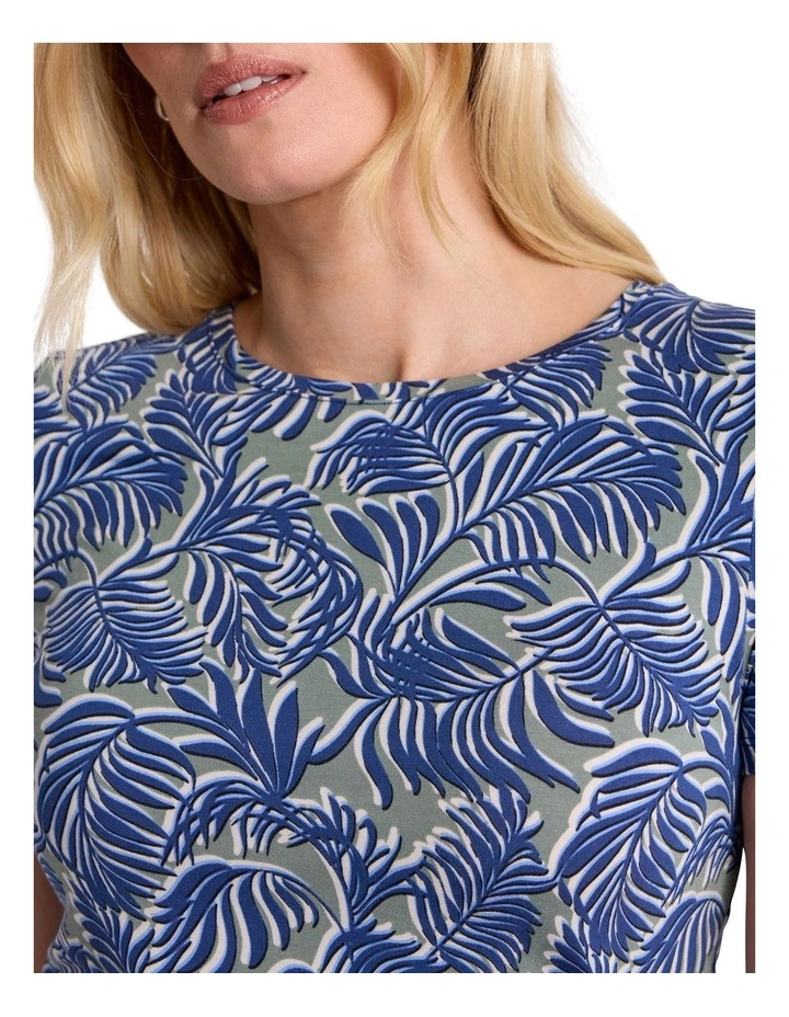 Fern Bamboo Tee in Green Multi image 3