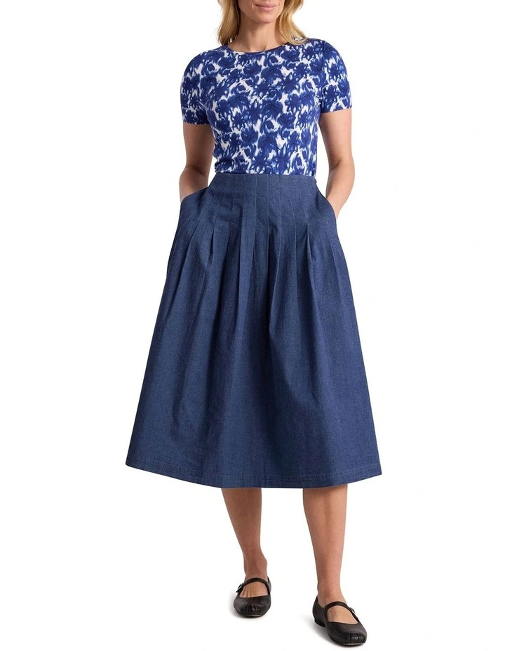 Evelyn Bamboo Tee in Blue image 2