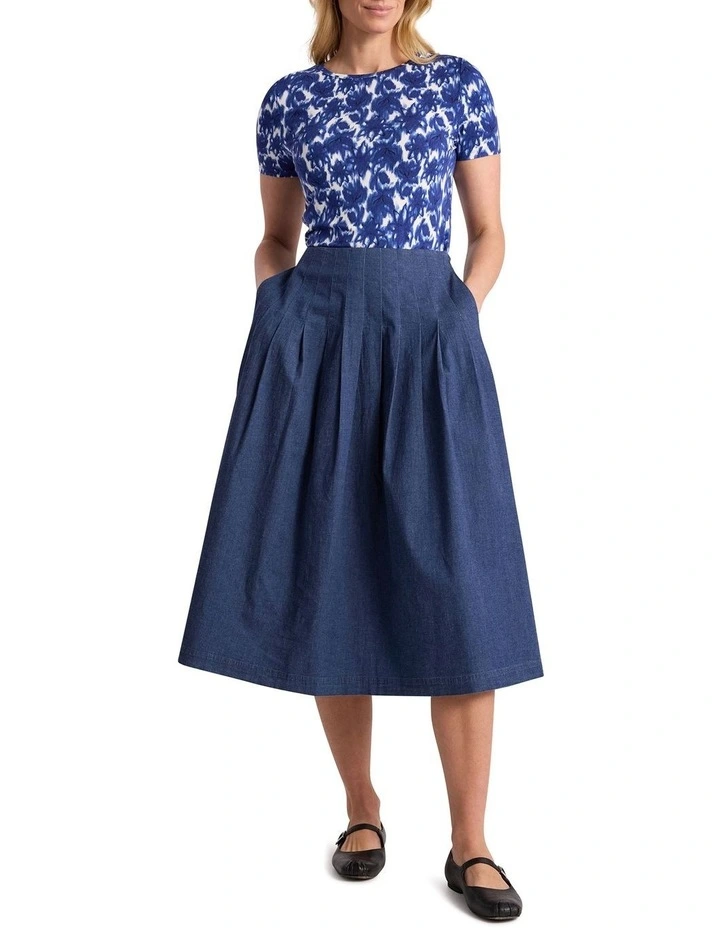 Evelyn Bamboo Tee in Blue image 3