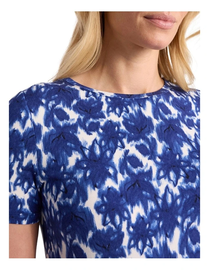 Evelyn Bamboo Tee in Blue image 4