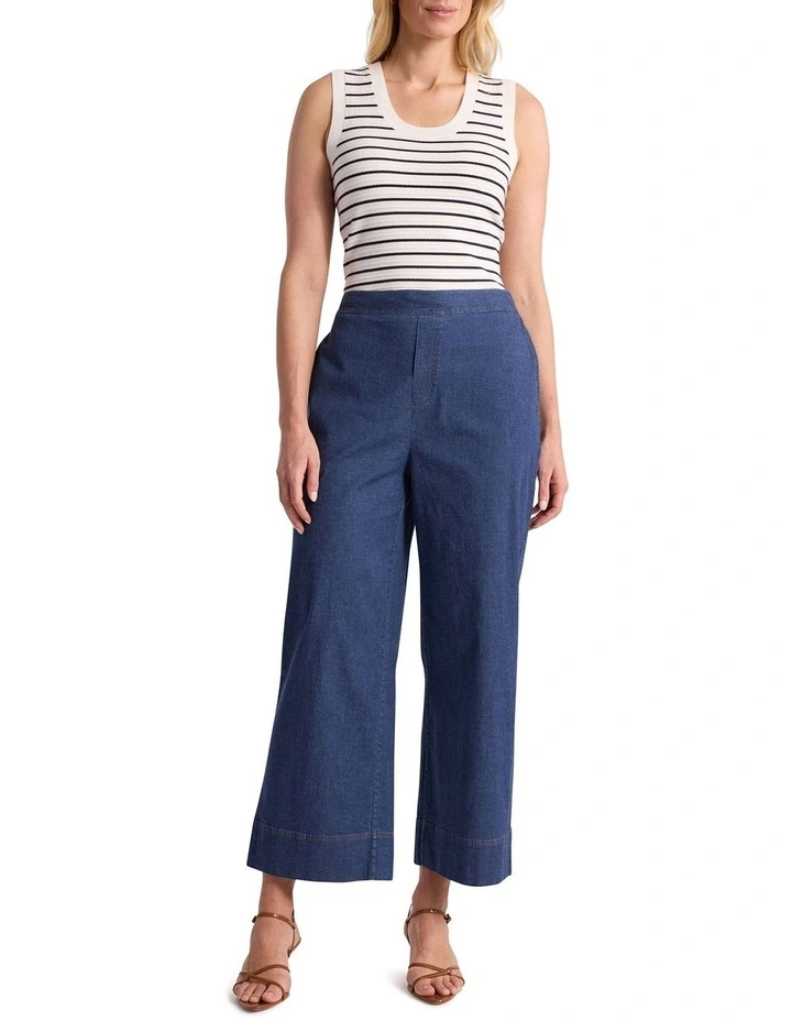 Novelie Knit Tank in Navy Stripe image 2