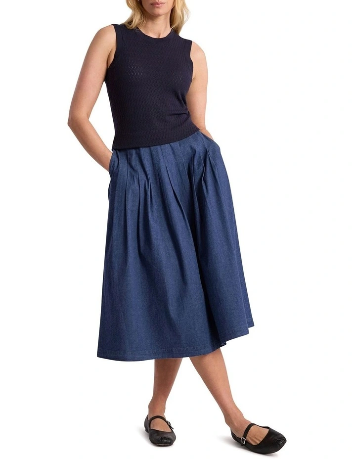 Allegra Knit Tank in Navy image 4