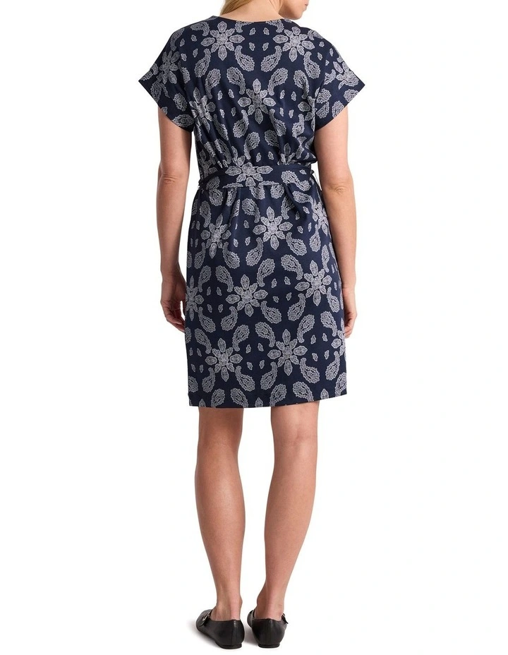 Maisha Cotton Dress in Navy Multi image 5