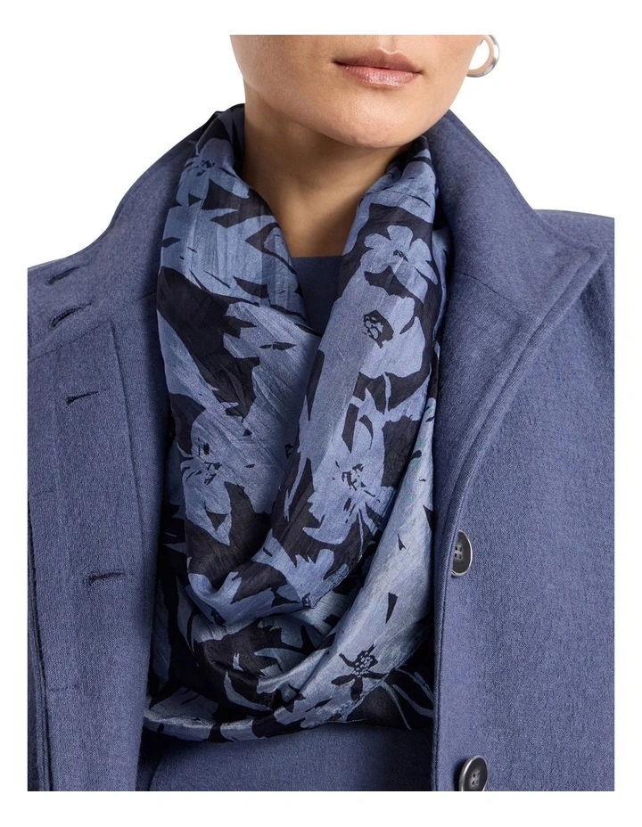 Aster Silk Scarf in Blue Multi image 1