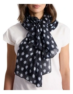 Maika Silk Scarf in Navy Multi