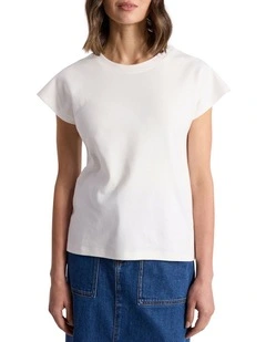 Idris Cotton Tee in Ivory